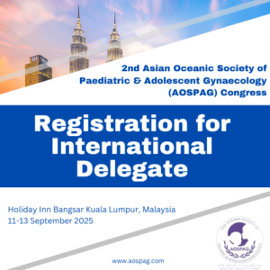 Asia Oceanic Society of Paediatric and Adolescent Gynaecology (AOSPAG) Congress - Registration