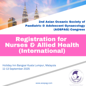 Asia Oceanic Society of Paediatric and Adolescent Gynaecology (AOSPAG) Congress - Registration